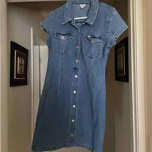 Stretchy mini jean dress